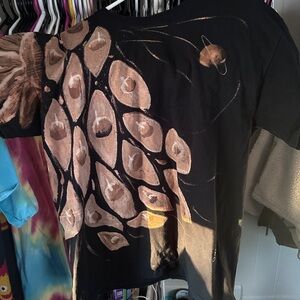 Artistic Black and Brown Graphic Tee